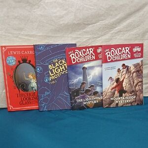 THE BOXCAR CHILDREN, PROTOCOL, AND THROUGH THE LOOKING GLASS KIDS BOOKS